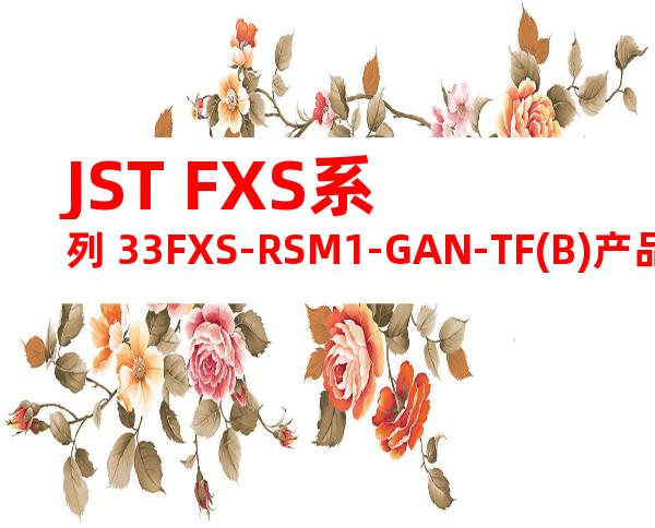JST FXS系列 33FXS-RSM1-GAN-TF(B)产品规格书